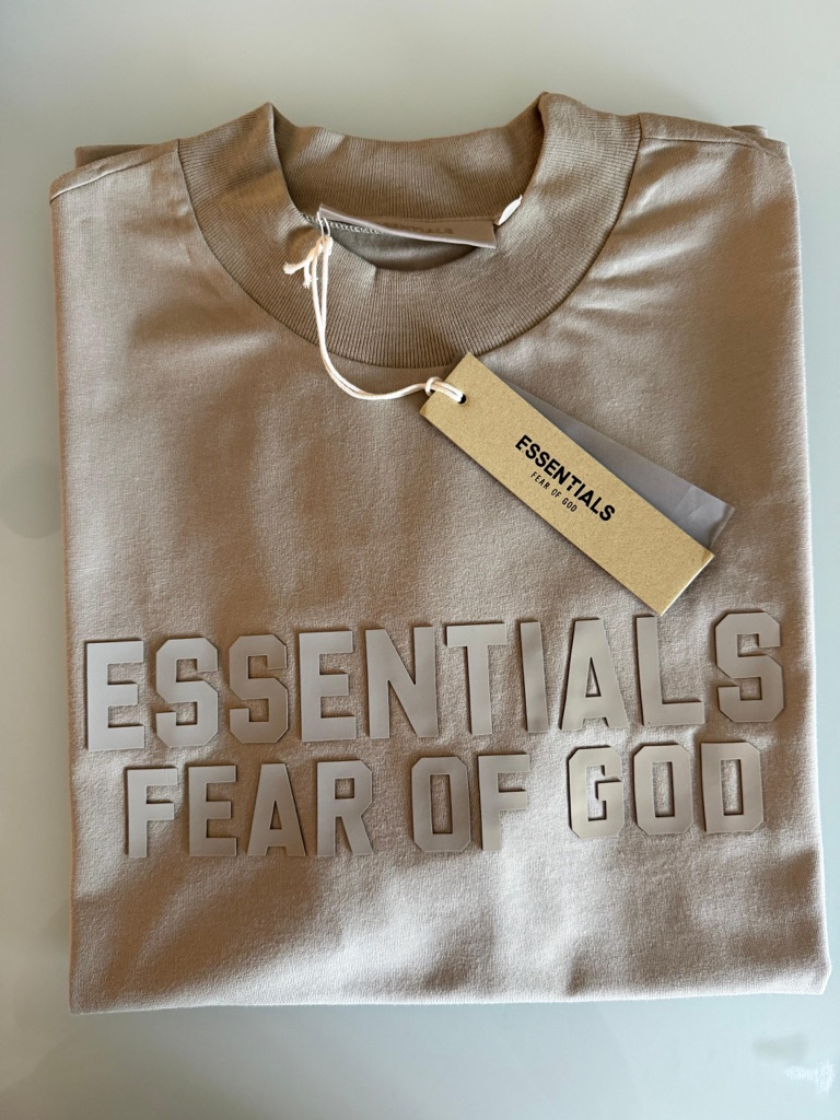 Fear Of God Essentials Raised Logo Crewneck - Taupe Beige